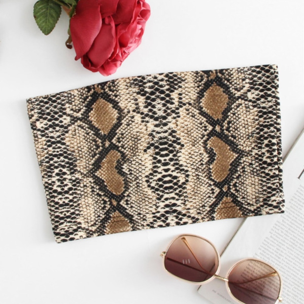 Snakeskin Bandeau Top